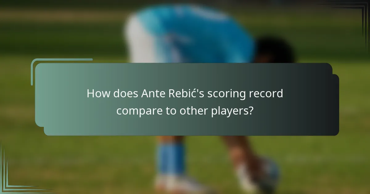 How does Ante Rebić's scoring record compare to other players?
