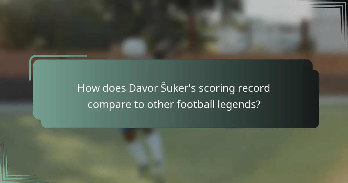 How does Davor Šuker's scoring record compare to other football legends?