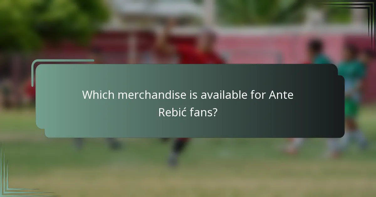 Which merchandise is available for Ante Rebić fans?