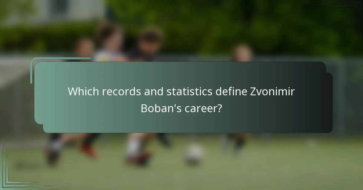 Which records and statistics define Zvonimir Boban's career?